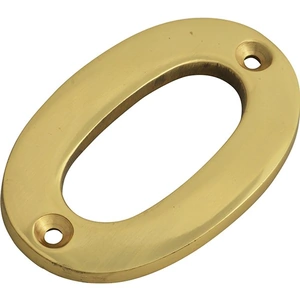 Forge Numeral No.0 - Brass Finish 75mm (3in)
