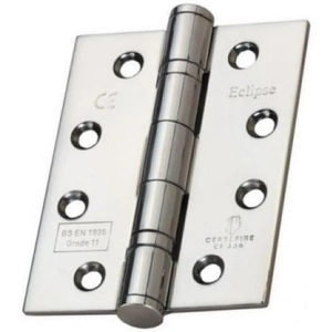 Frisco Polished Stainless Steel Ball Bearing Fire Door Hinge Grade 7 (Pair) - 73mm x 51mm x 2mm