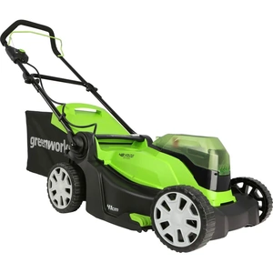 Greenworks G24X2LM41K 48v Cordless Rotary Lawnmower 410mm (Uses 2 x 24v) 2 x 2ah Li-ion Charger