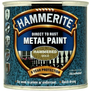 Hammerite Metal Paint Hammered Gold 250ML