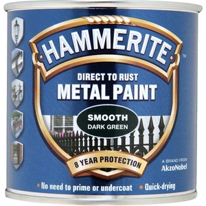 Hammerite Smooth Direct To Rust Metal Paint Dark Green 250ML