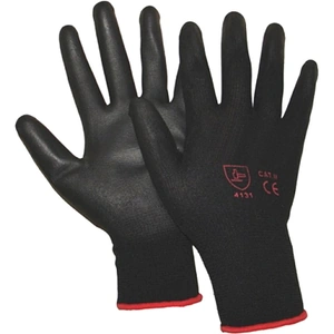 Handy Polyurethane Coated Knitted Gloves Black / Red XL
