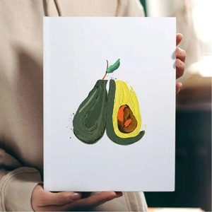 Happy Homewares Unique Avocado Wall Art | Kitchen Decor Print | A5 Print Only by Artizzan