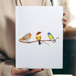 Happy Homewares Beautiful Birds Wall Art Print | Gift for Friends & Family | A5 Print Only by Artizzan