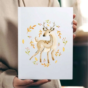 Happy Homewares Gorgeous Deer Wall Art Print | Gift for Friends & Family | A5 Print Only by Artizzan
