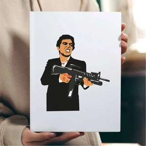Happy Homewares Scarface Al Pacino Wall Art Print | Movie Moment Print | A5 Print Only by Artizzan