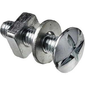 Hargreaves Foundry OG Cast Iron M6 x 25mm Bolt, Nut and Washer - Zinc Plated