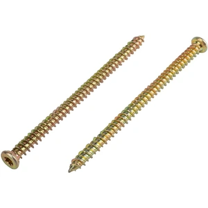 Homebase Yellow Zinc Plated Concrete Screw 7.5X120mm 3 Pack