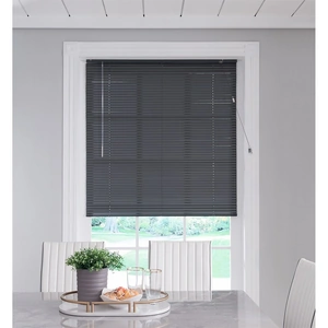 Homebase Aluminium Venetian Blind - Charcoal - 110x160cm