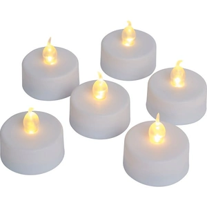 Homebase Pack of 6 LED Tealight Candles - White
