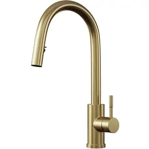 Homebase Edit Corran Pull and Spray Tap - Brushed Brass