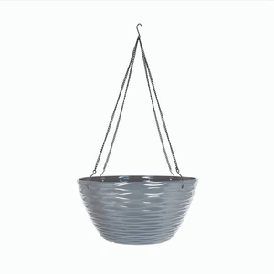 Homebase Wave Hanging Basket Charcoal - 35cm