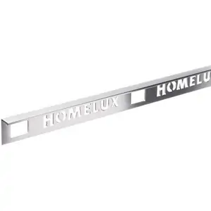 Homelux 8mm Straight Edge Tile Trim Silver Effect - 1.83m