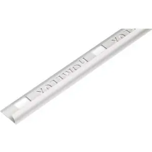 Homelux 9mm Round Edge Tile Trim - Stainless Steel Effect - 1.83m