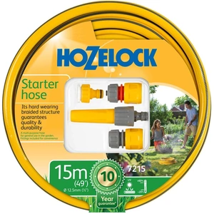 Hozelock Starter Hose Pipe Set 1/2 / 12.5mm 15m Grey & Yellow