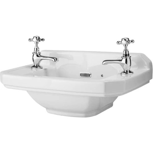 Hudson Reed Richmond 515mm White 2 Tap Cloakroom Basin China NCS829