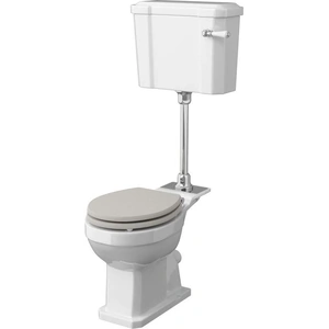 Hudson Reed Richmond White Mid Level Toilet Pan, Cistern & Flush Pipe Kit China CCR036