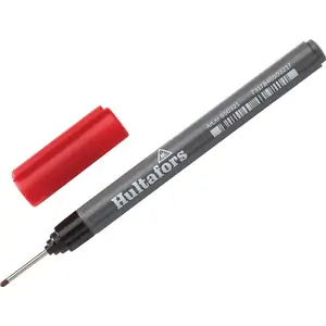Hultafors Deep Hole Permanent Marker Pen RED Pack of 1