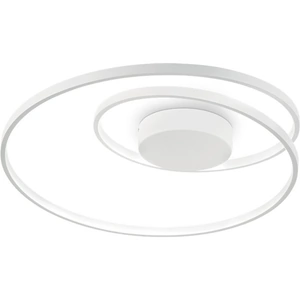 IDEAL LUX LIGHTING Oz LED Decorative Swirl Integrated LED Semi Flush Light White, 3000K