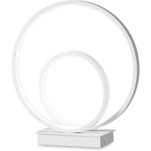 IDEAL LUX LIGHTING Oz LED Decorative Swirl Integrated LED Table Lamp White, 3000K