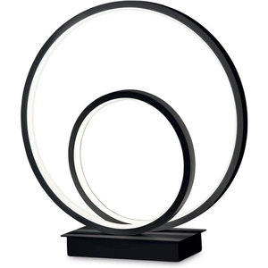 IDEAL LUX LIGHTING Oz LED Decorative Swirl Integrated LED Table Lamp Black, 3000K