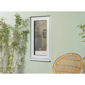 JCI White Aluminium Single Pane Left Hand Side Hung Window - 620mm x 1040mm
