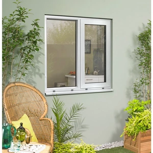 JCI White Aluminium Top Right Hung Window Next To Fixed - 1190mm x 1040mm