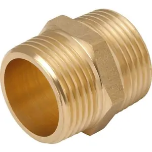 JTM Threaded Brass Brass Hexagonal Nipple 1.1/2" Brass: 1.1/2&quo