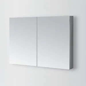 Kartell Badminton Double Door Bathroom Mirror Cabinet - 700x800mm