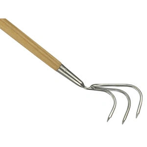 Kent & Stowe Stainless Steel Long Handled 3-Prong Cultivator,