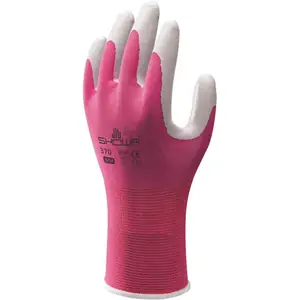 Kew Gardens Multi Purpose Nitrile Coated Gardening Gloves Pink M