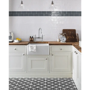 Floor Tile Laura Ashley The Heritage Collection Wicker Charcoal 331mm x 331mm LA51980 9 Tile Per Pack