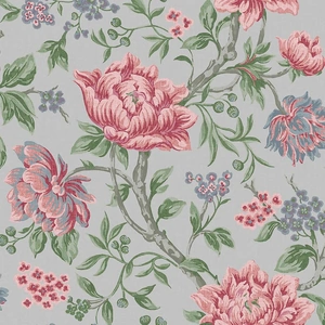 Laura Ashley Tapestry Floral Slate Grey Wallpaper
