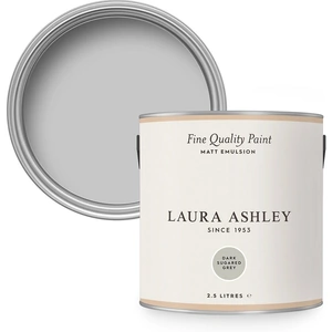Laura Ashley Matt Emulsion Paint Dark Sugared Grey - 2.5L