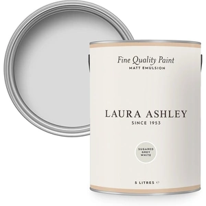 Laura Ashley Matt Emulsion Paint Sugared Grey White - 5L