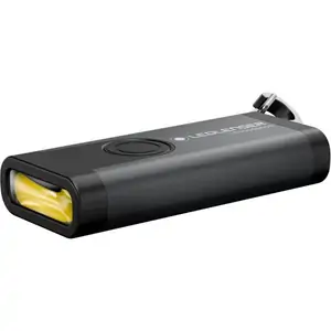 LED Lenser K4R Rechargable Keyring LED Torch Black / Grey
