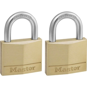 Masterlock Solid Brass Padlock Pack of 2 Keyed Alike 40mm Standard