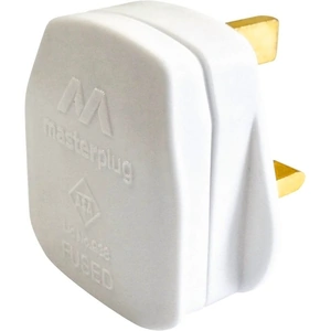 Masterplug 13A Rewirable Plug Socket White 4 Pack
