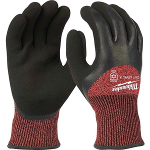 Milwaukee Winter Lined Cut Level 3 Work Gloves Black / Red L Pack of 1