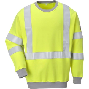 Modaflame Mens Flame Resistant Hi Vis Sweatshirt Yellow L