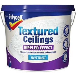 Polycell Textured Ceiling Matt Rippled Finish - 5L