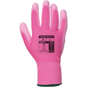 Portwest PU Palm General Handling Grip Gloves Pink M
