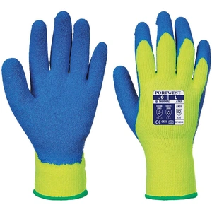 Portwest Latex Grip Gloves for Cold Conditions Yellow / Blue M