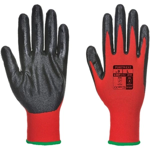 Portwest Flexo Grip Nitrile Tradesmans Gloves Red / Black L