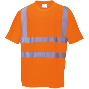 Portwest Mens Hi Vis Short Sleeve T Shirt Orange 5XL