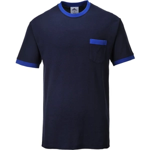 Portwest Mens Texo Contrast Pocket T Shirt Navy 3XL