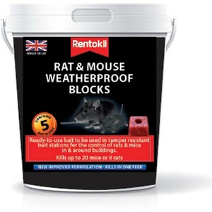 View product details for the Rentokil Rat & Mouse Bait Blocks (Pack of 5)