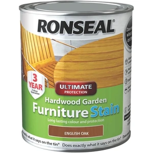 Ronseal Hardwood Garden Furniture Stain English Oak - 750ml