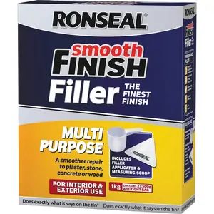 Ronseal Smooth Finish Multi Purpose Interior Wall Powder Filler 1kg