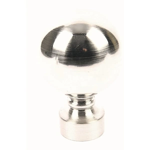 Rothley Solid Orb Finial - Brushed Silver